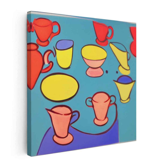 Whimsical Kitchen: Modern Pop Art Still Life Canvas Print