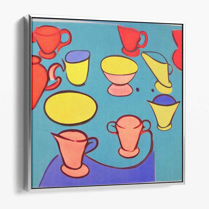 Whimsical Kitchen: Modern Pop Art Still Life Canvas Print