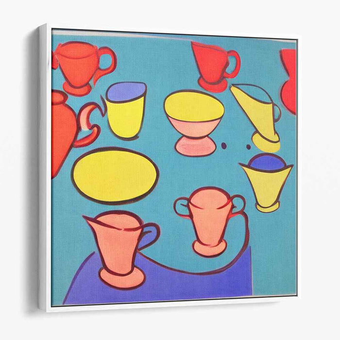 Whimsical Kitchen: Modern Pop Art Still Life Canvas Print