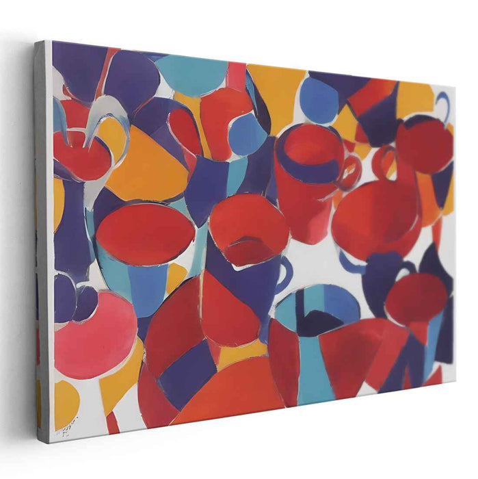 Cupful of Colors: Modern Abstract Expressionist Canvas Art Print