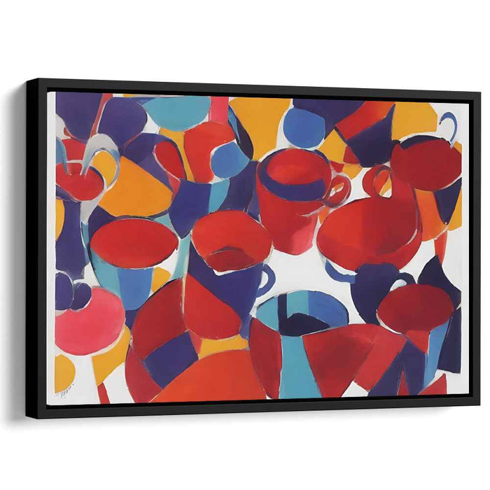 Cupful of Colors: Modern Abstract Expressionist Canvas Art Print