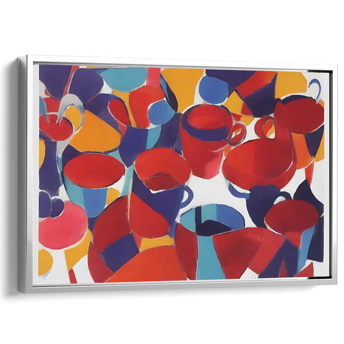 Cupful of Colors: Modern Abstract Expressionist Canvas Art Print