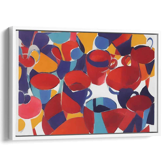Cupful of Colors: Modern Abstract Expressionist Canvas Art Print