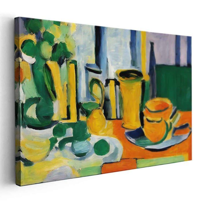 Colorful Brush Strokes Alive: Vibrant Post-Impressionist Still Life Canvas Art