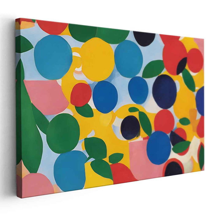 Geometric Pulse Dance: Dynamic Abstract Geometric Canvas Art Print