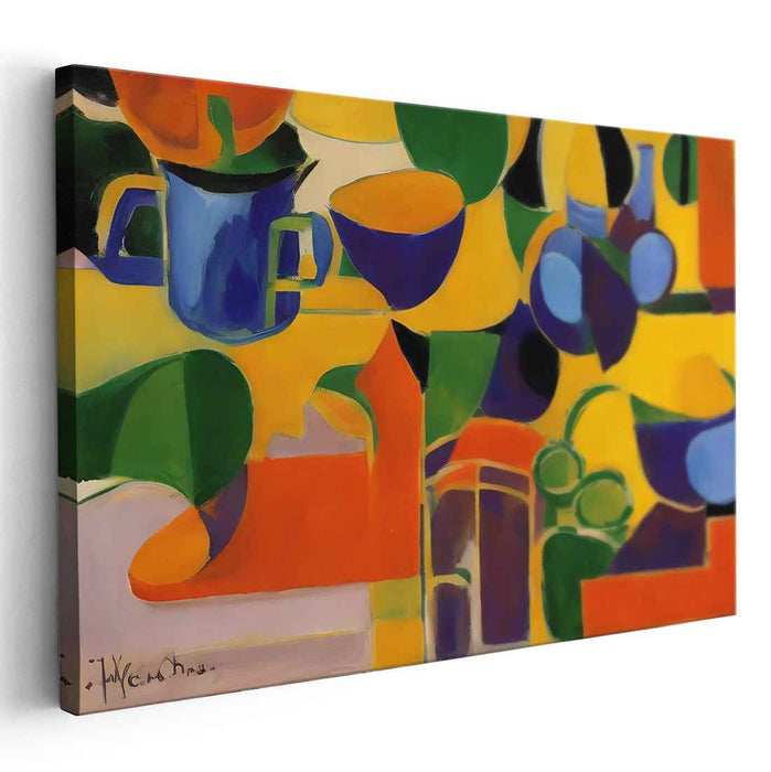 Colorful Ephemeral Garden: Abstract Still Life in Vibrant Hues