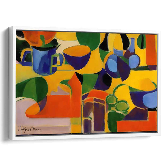 Colorful Ephemeral Garden: Abstract Still Life in Vibrant Hues