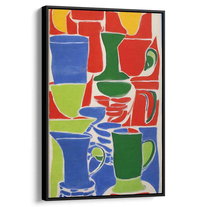 Fragments of Silence Unseen: Abstract Still Life of Cups and Vases