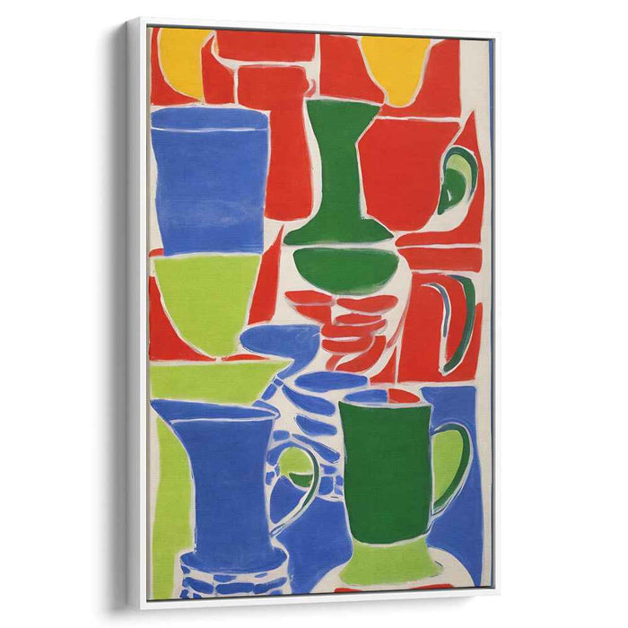 Fragments of Silence Unseen: Abstract Still Life of Cups and Vases