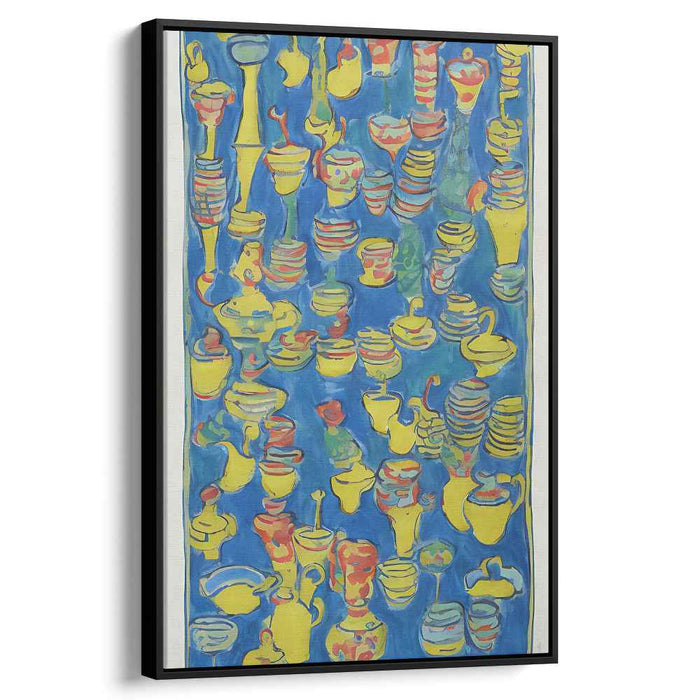 Vibrant Pottery Parade: Colorful Ceramic Canvas Art Print
