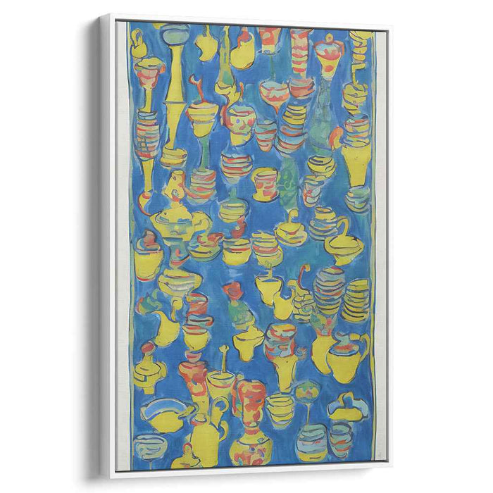 Vibrant Pottery Parade: Colorful Ceramic Canvas Art Print