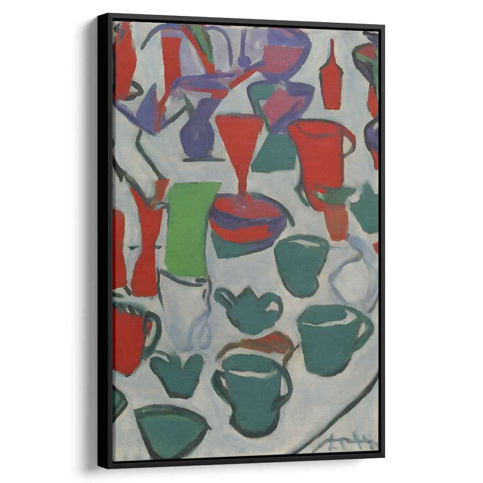 Dynamic Abstract Vessels: Vibrant Fauvist-Inspired Canvas Art