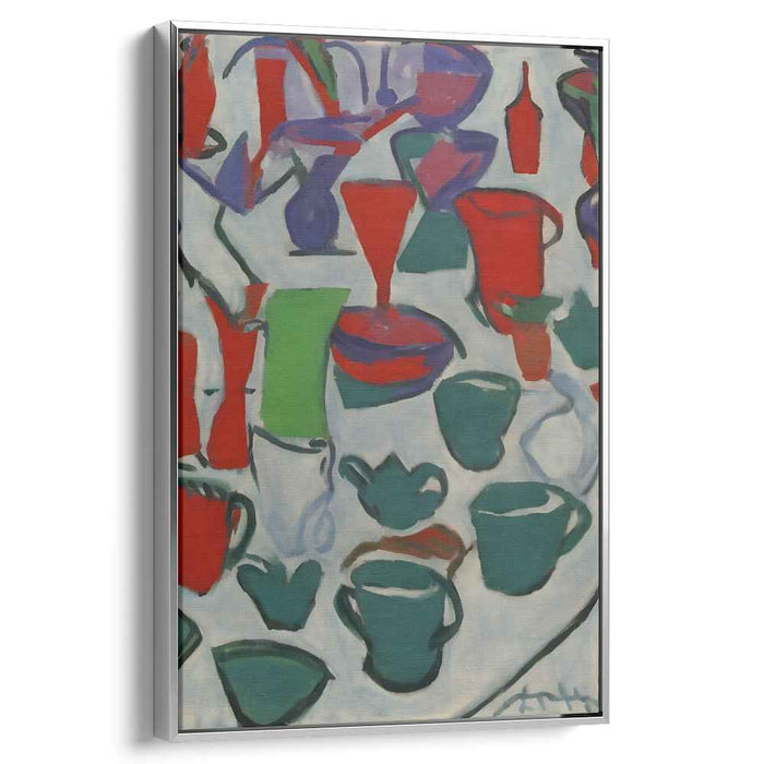 Dynamic Abstract Vessels: Vibrant Fauvist-Inspired Canvas Art