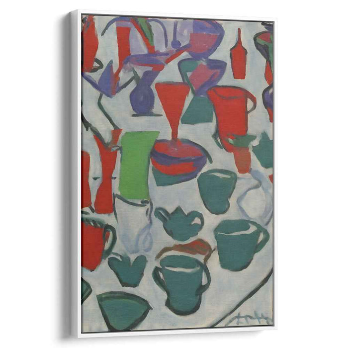 Dynamic Abstract Vessels: Vibrant Fauvist-Inspired Canvas Art