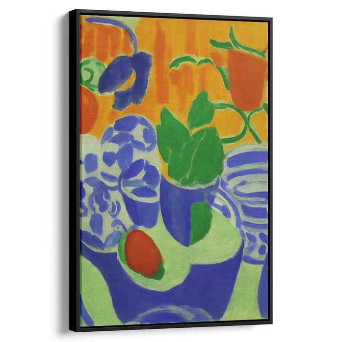 Aqua Terra Fusion: Blue and Green Harmony Canvas Art Print