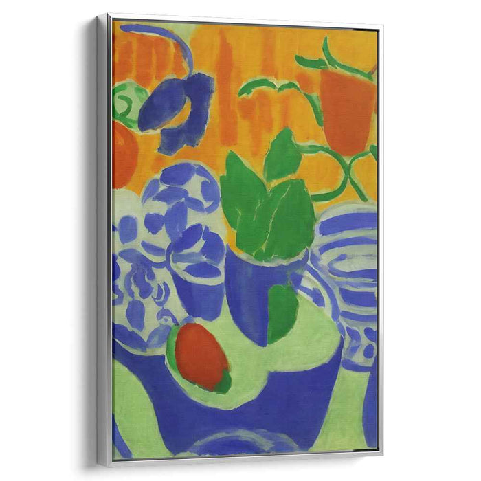 Aqua Terra Fusion: Blue and Green Harmony Canvas Art Print