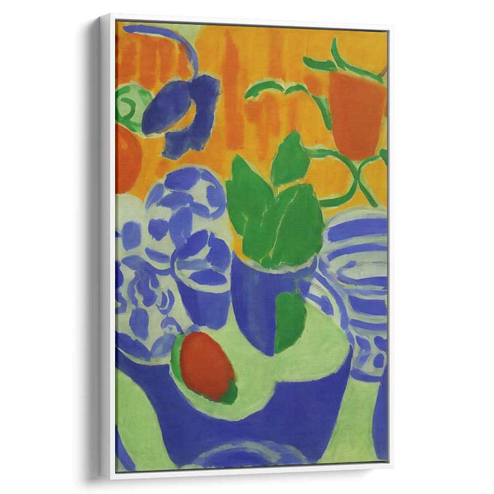Aqua Terra Fusion: Blue and Green Harmony Canvas Art Print