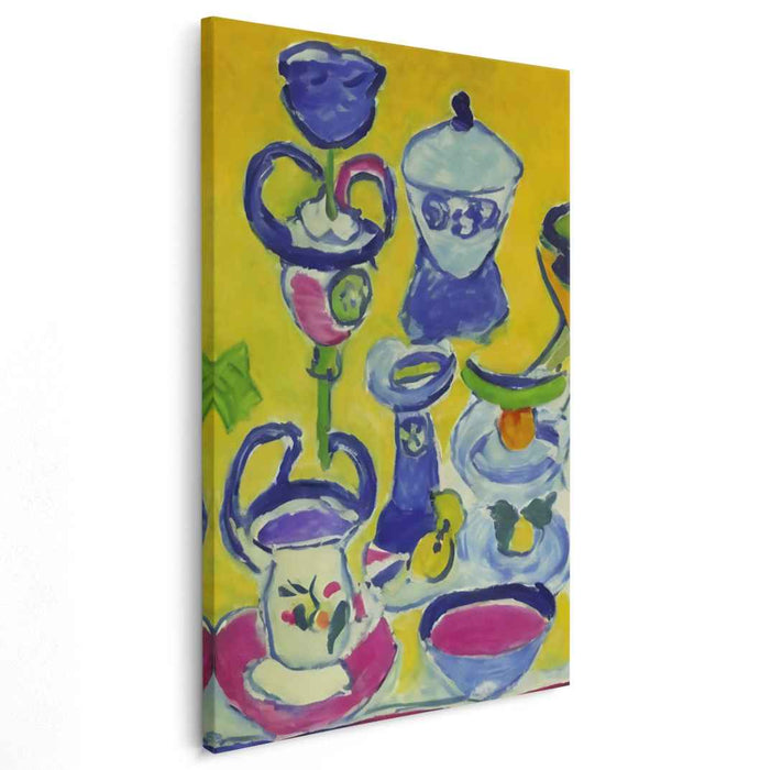 Luminous Vessels: Joyful Fauvist-Inspired Abstract Canvas Art