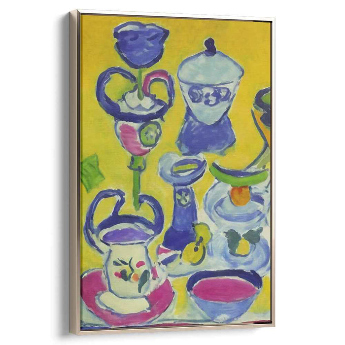 Luminous Vessels: Joyful Fauvist-Inspired Abstract Canvas Art