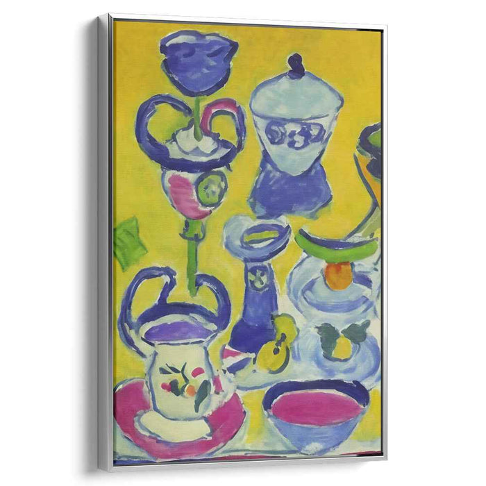 Luminous Vessels: Joyful Fauvist-Inspired Abstract Canvas Art