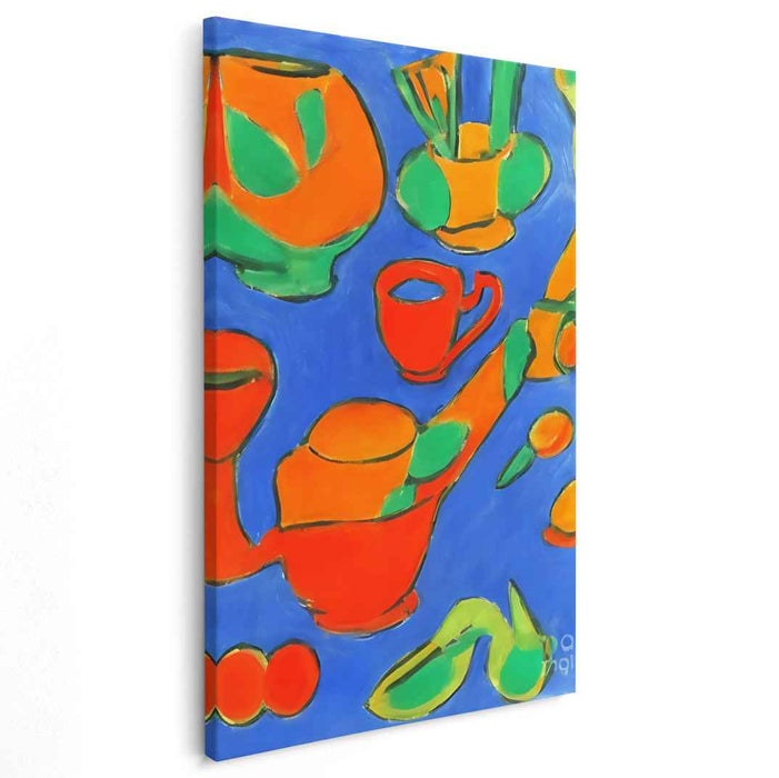 Vivid Kitchen: Modern Fauvist Still Life Canvas Art Print