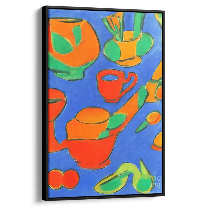 Vivid Kitchen: Modern Fauvist Still Life Canvas Art Print