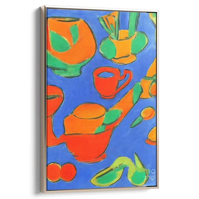 Vivid Kitchen: Modern Fauvist Still Life Canvas Art Print
