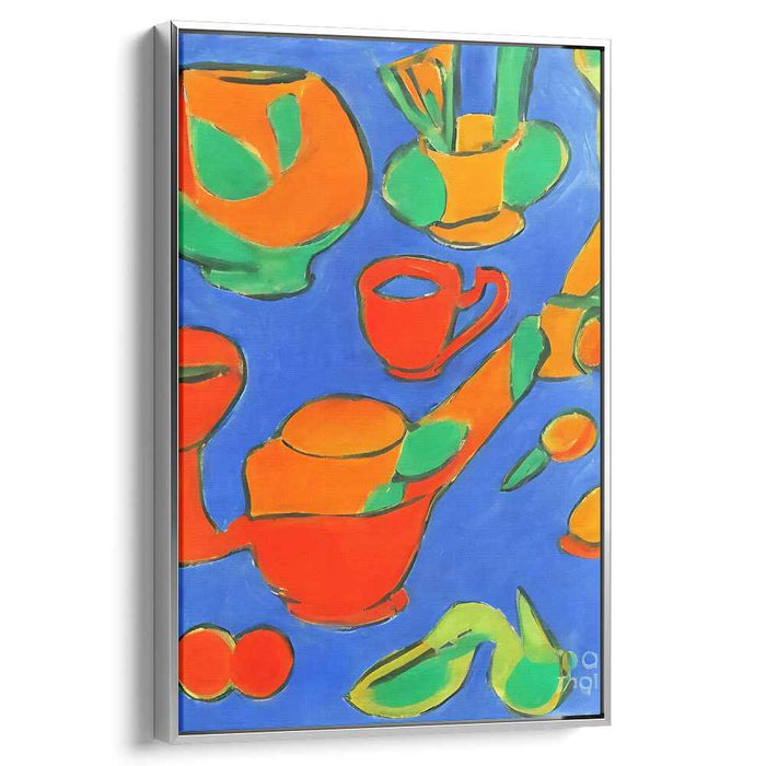 Vivid Kitchen: Modern Fauvist Still Life Canvas Art Print
