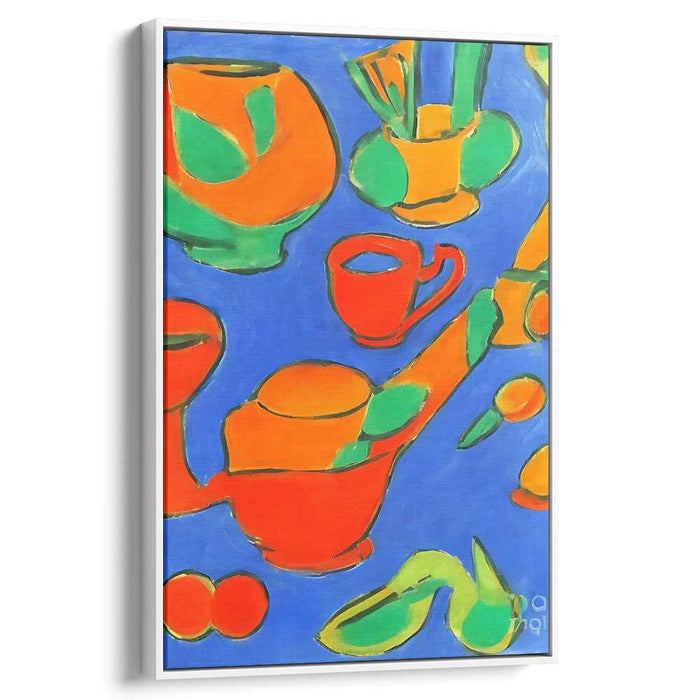 Vivid Kitchen: Modern Fauvist Still Life Canvas Art Print