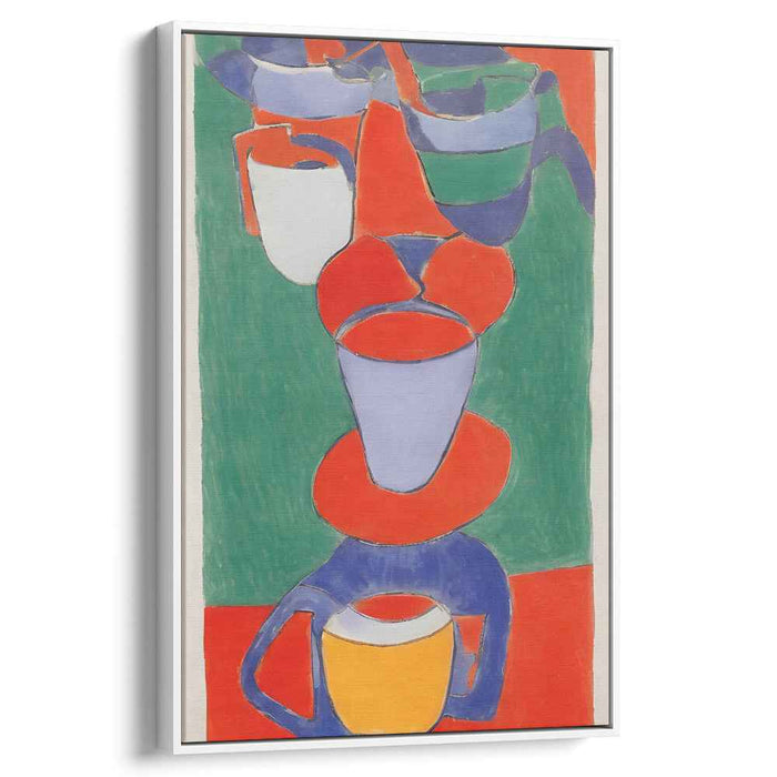 Vivid Coffee Cups: Bold Modernist Canvas Art Print
