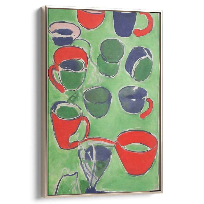 Vibrant Mornings: Pop Art Cups and Mugs Canvas Print