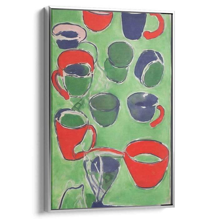 Vibrant Mornings: Pop Art Cups and Mugs Canvas Print