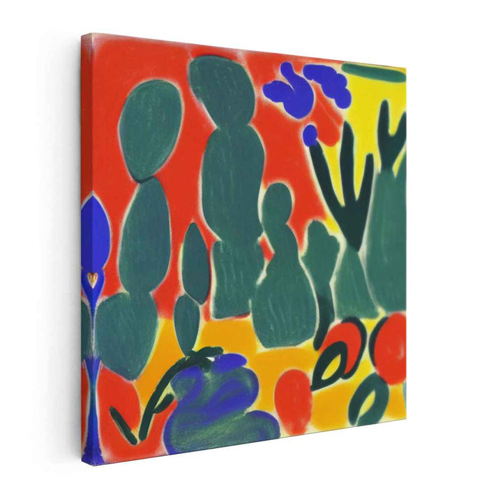 Electric Symphony of Colors: Vibrant Abstract Expressionist Canvas Art