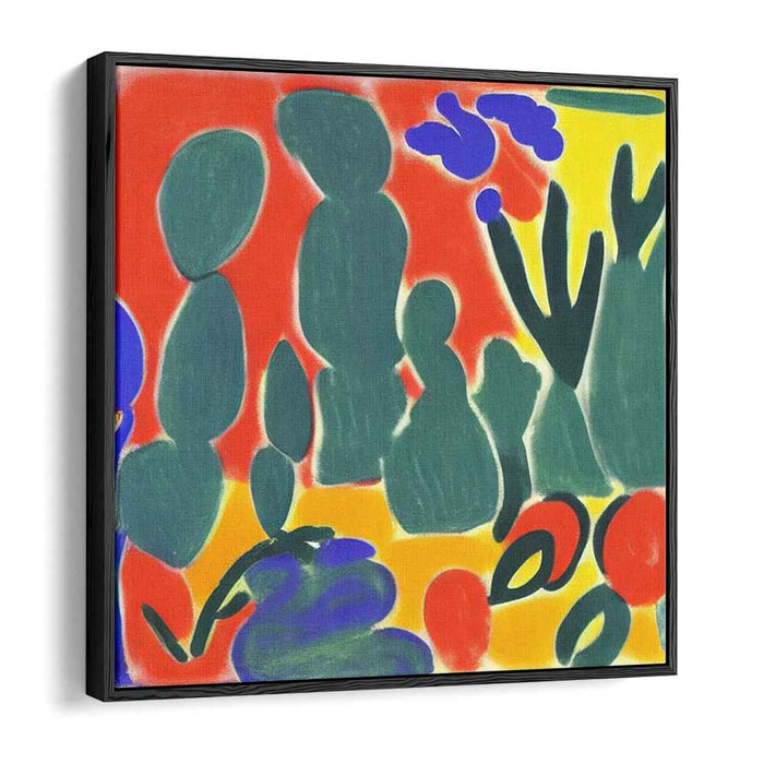 Electric Symphony of Colors: Vibrant Abstract Expressionist Canvas Art