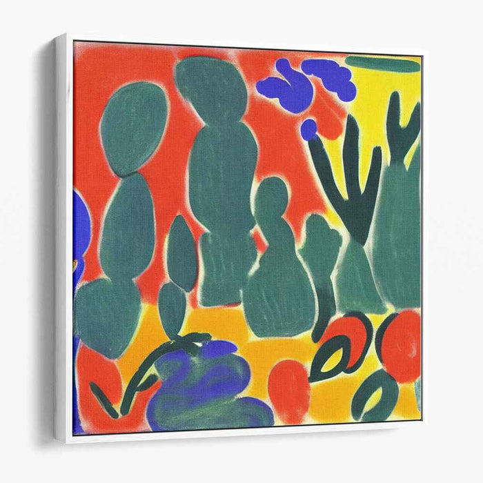 Electric Symphony of Colors: Vibrant Abstract Expressionist Canvas Art