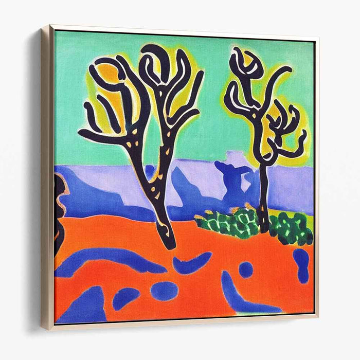 Surreal Desert Dream: Fauvist Landscape Canvas Art Print