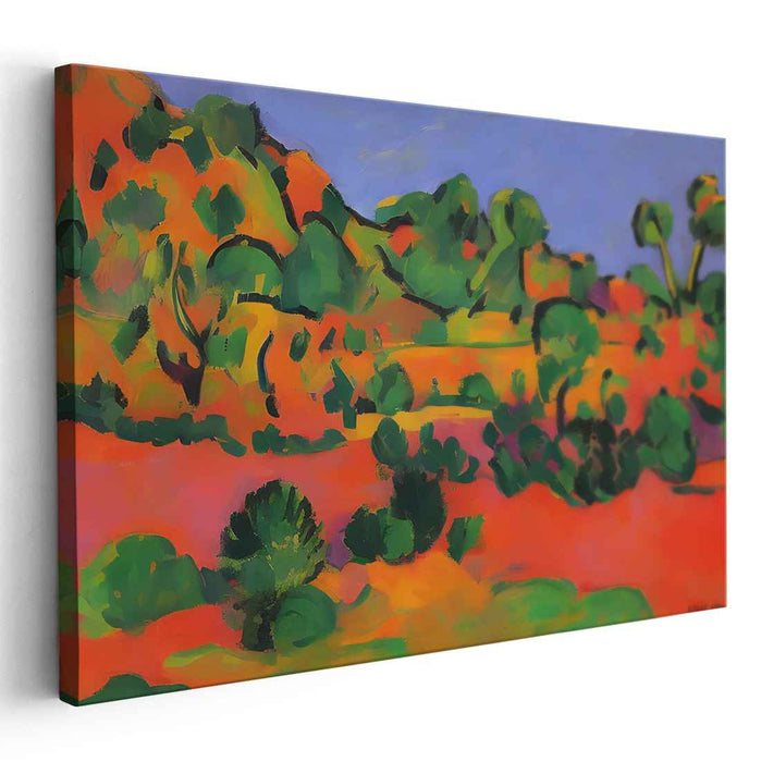 Radiant Hues: Fauvist Landscape Canvas Art