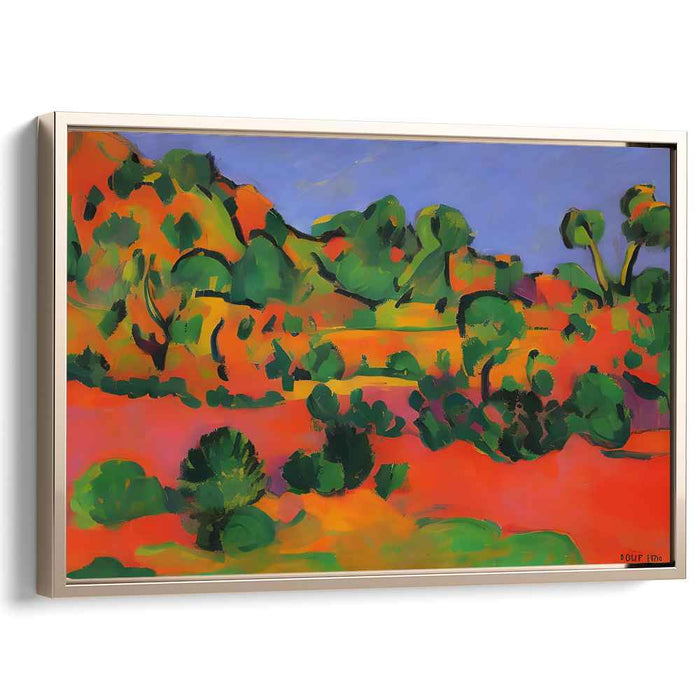 Radiant Hues: Fauvist Landscape Canvas Art