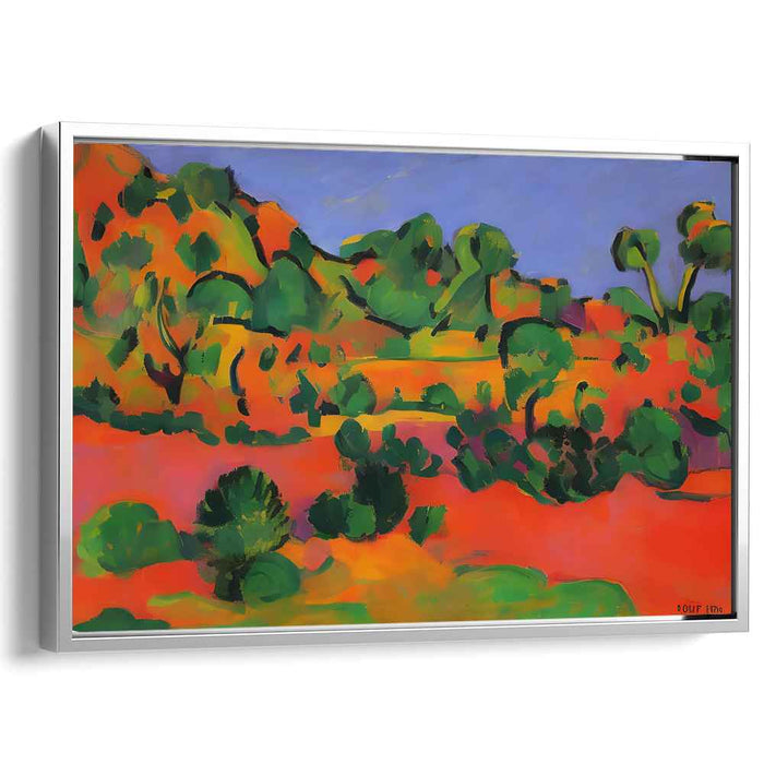 Radiant Hues: Fauvist Landscape Canvas Art