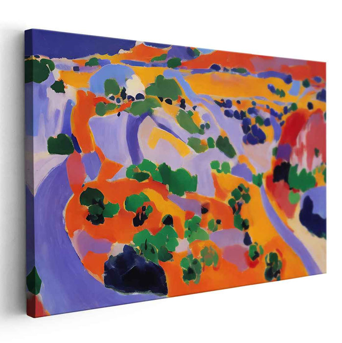 Nature's Secret Path: Fauvist Landscape Canvas Art Print