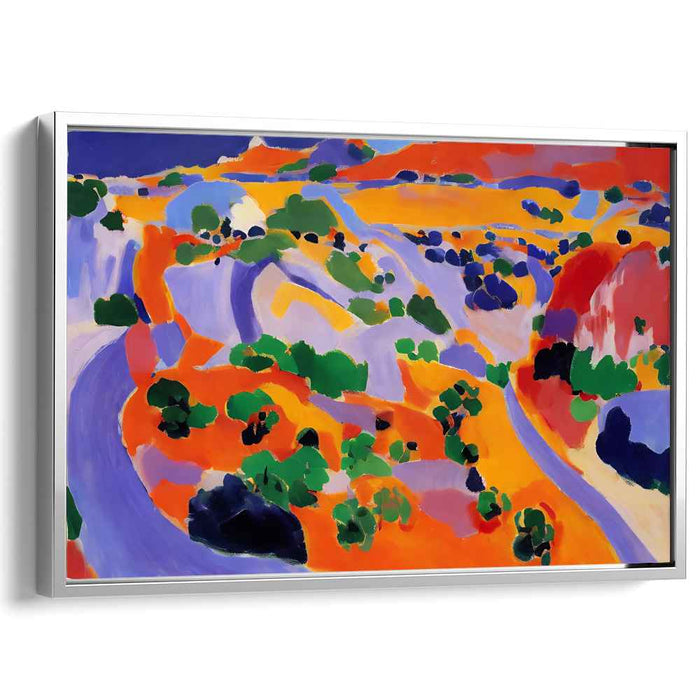 Nature's Secret Path: Fauvist Landscape Canvas Art Print
