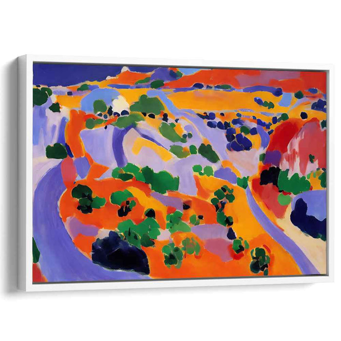 Nature's Secret Path: Fauvist Landscape Canvas Art Print