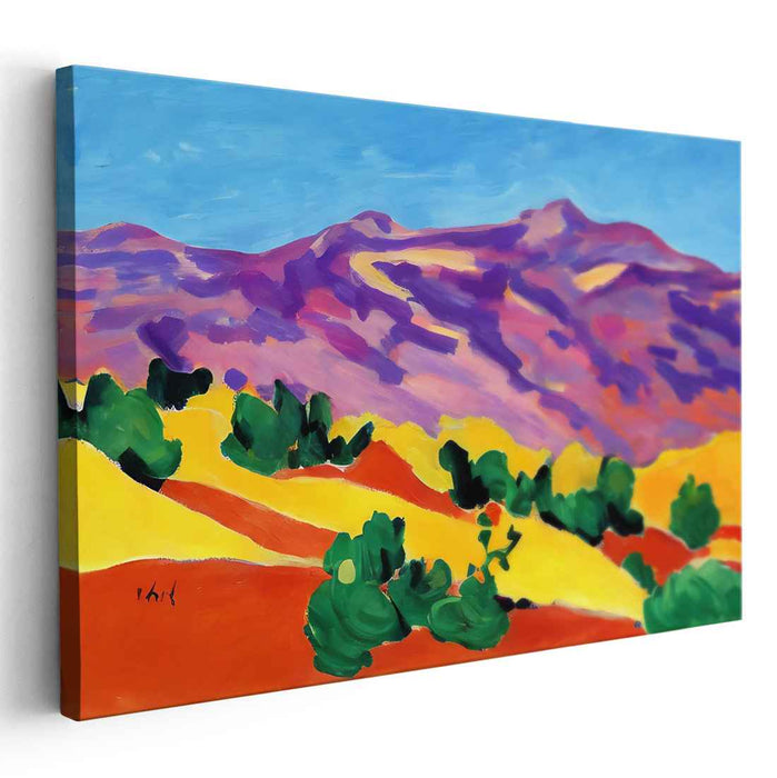 Ethereal Bliss Meadows: Vivid Landscape Canvas Art