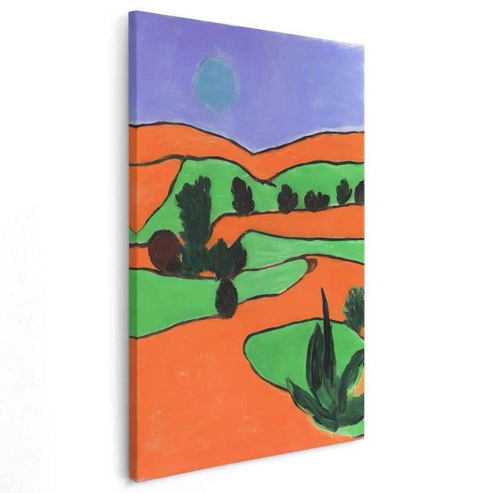 Vibrant Desert Dreamscape: Contemporary Landscape Canvas Art Print