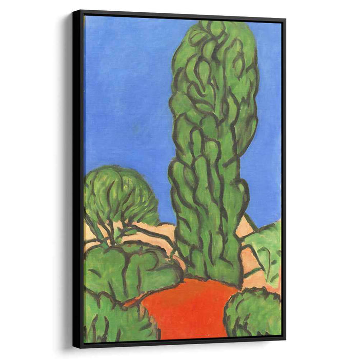 Chroma Contrast: Fauvist Greenery Against a Bold Blue Sky