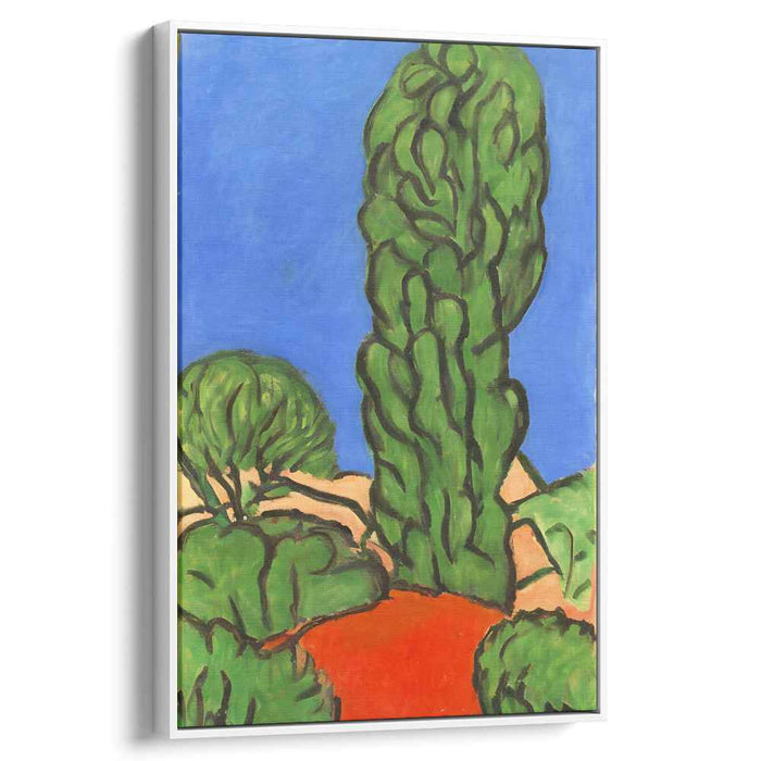 Chroma Contrast: Fauvist Greenery Against a Bold Blue Sky