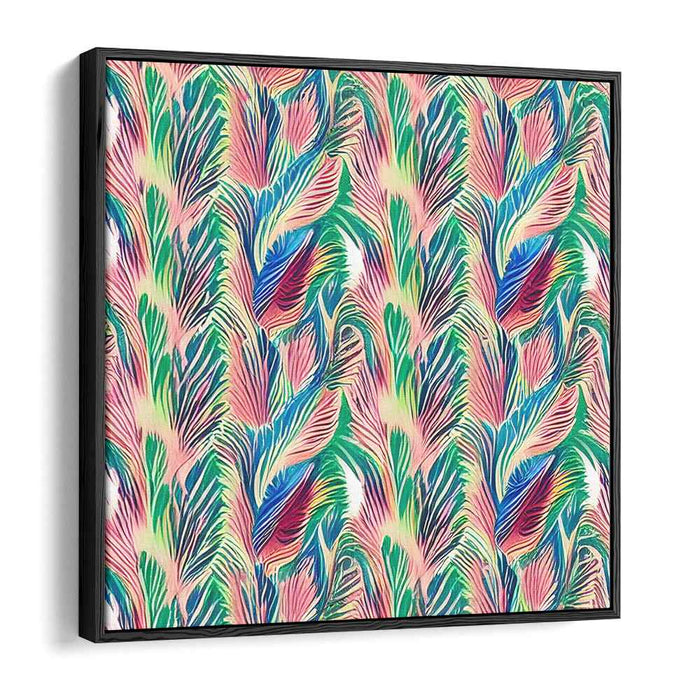 Vibrant Plumes: Exquisite Peacock Feather Inspired Canvas Art