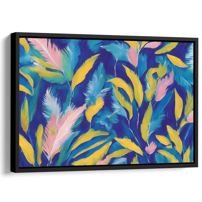 Foliage Mosaic: Vibrant Leaf Pattern Canvas Art
