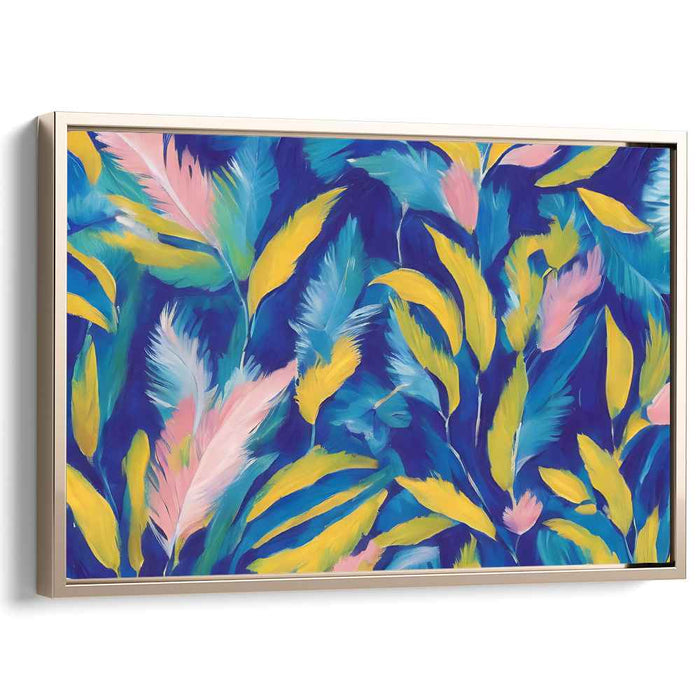 Foliage Mosaic: Vibrant Leaf Pattern Canvas Art