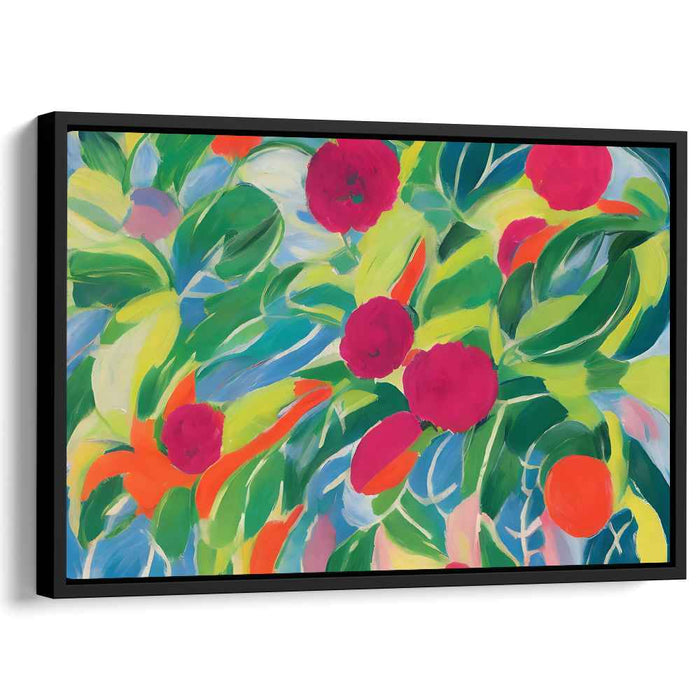 Blossom Whispers Blooming Dreams: Expressive Floral Canvas Art Print